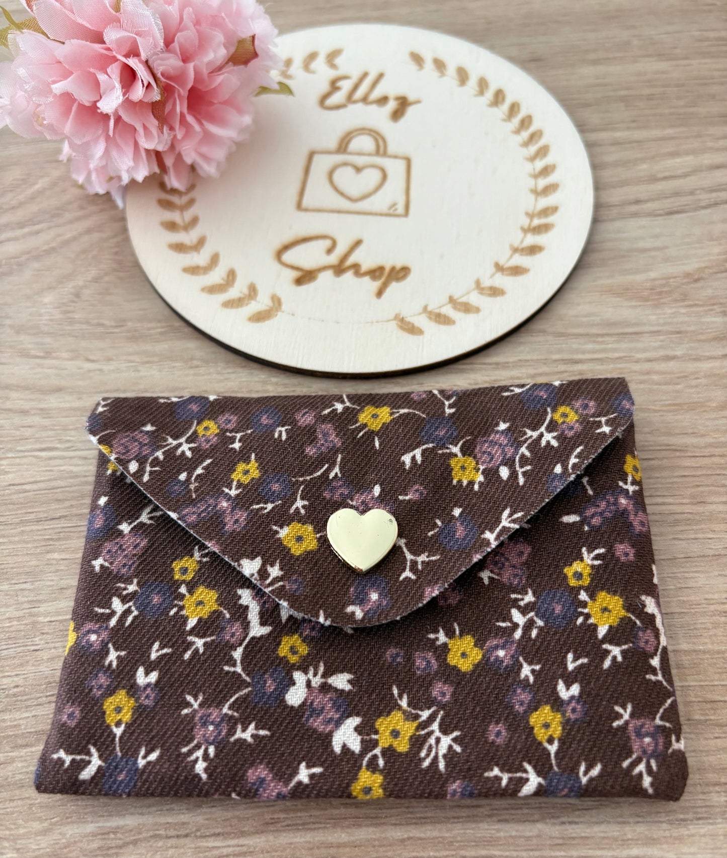 Pochette / porte monnaie fleurie