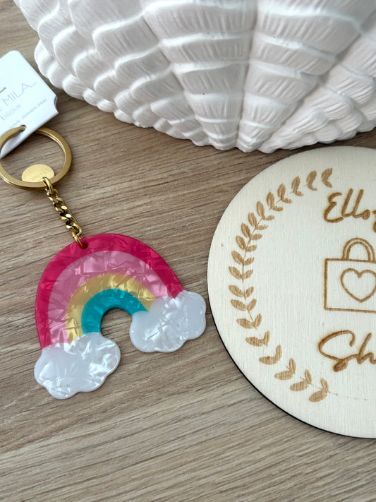 Porte clefs arc en ciel