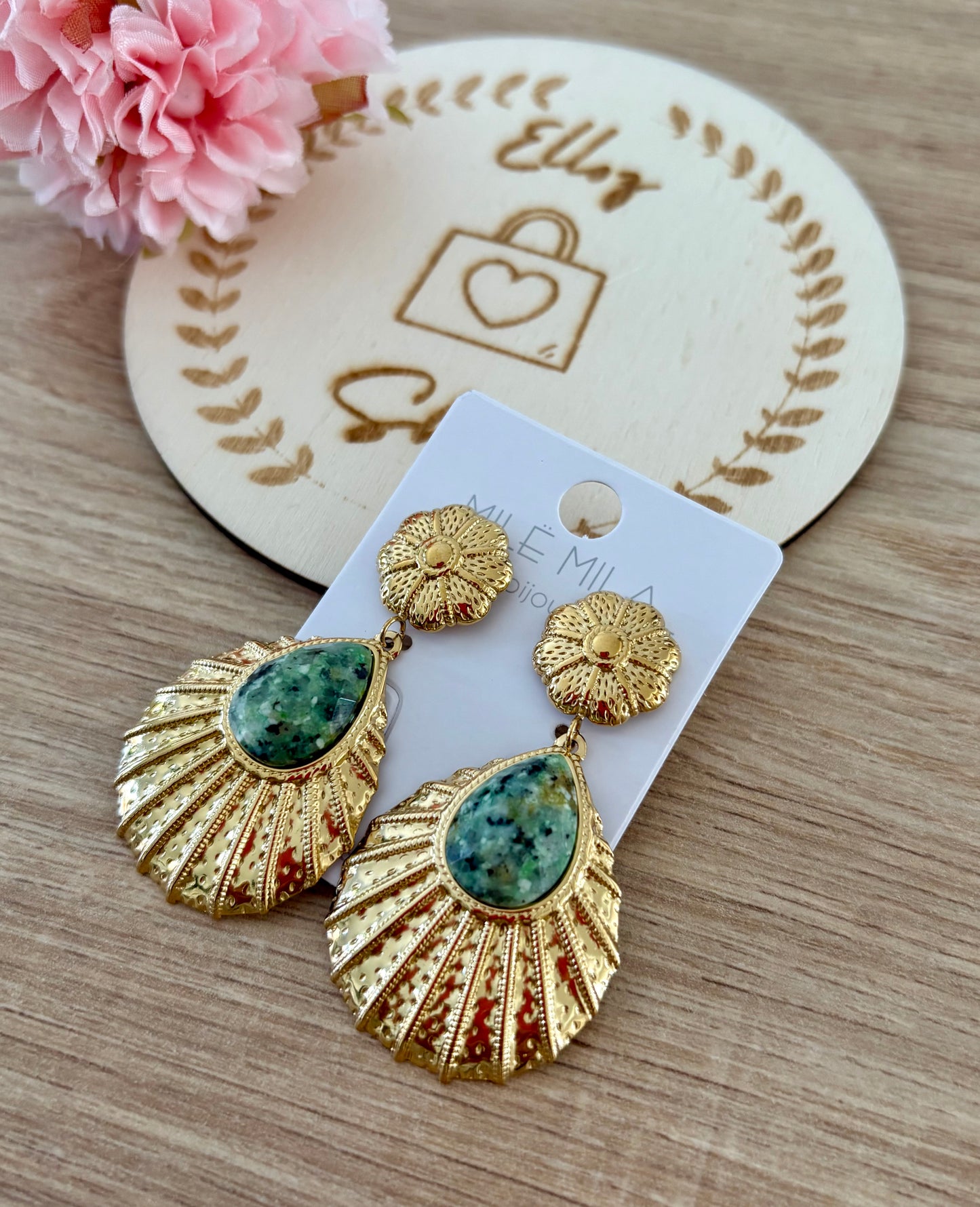 Boucles d’oreilles pierre