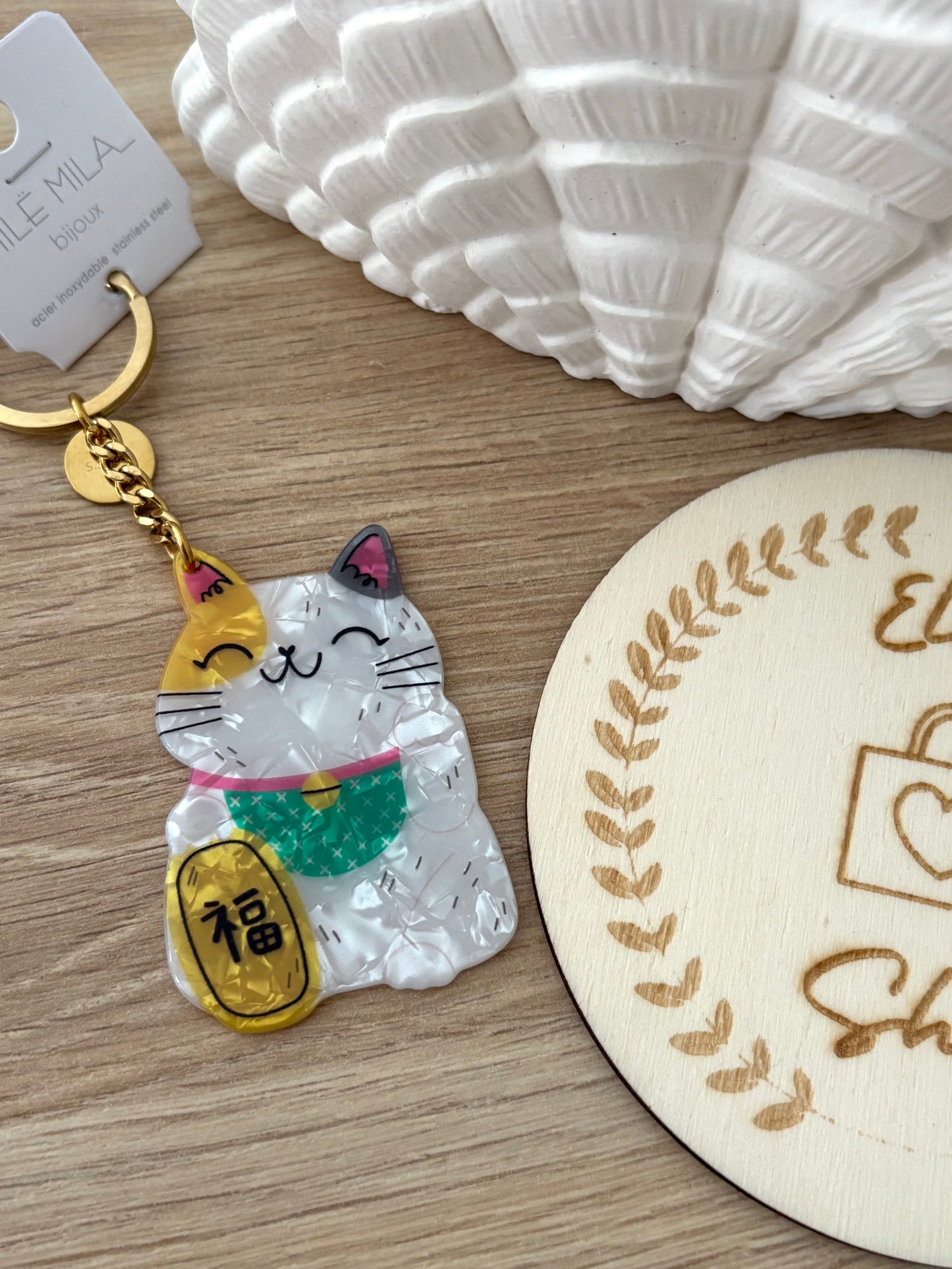 Porte clefs Chat chinois