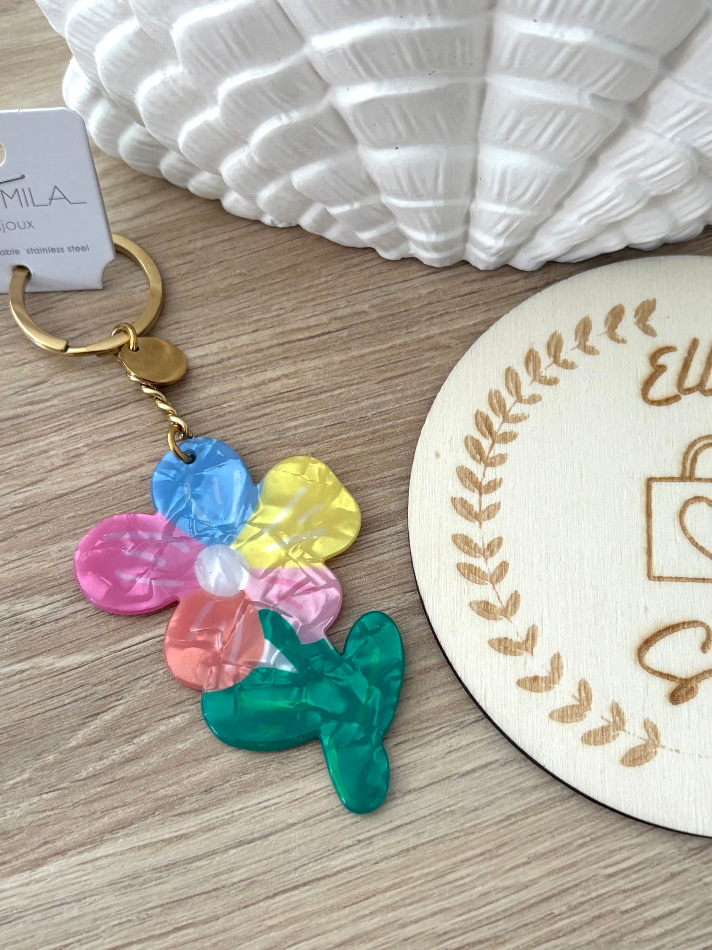 Porte clefs fleur