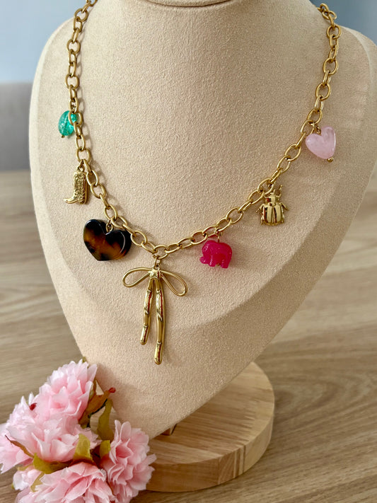 Collier breloques noeud
