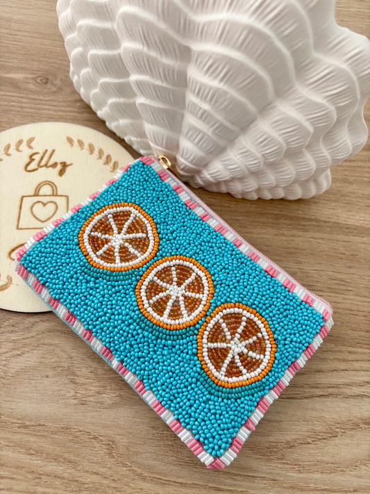 Trousse / porte monnaie oranges